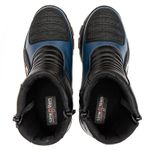 Bota motociclista com altura de até 9cm em couro legítimo solado preto AS-HEIGHT