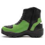 Bota motociclista com altura de até 9cm em couro legítimo solado preto AS-HEIGHT