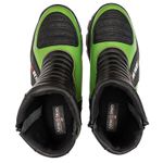 Bota motociclista com altura de até 9cm em couro legítimo solado preto AS-HEIGHT