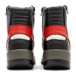 Bota motociclista com altura de até 9cm em couro legítimo AS-HEIGHT