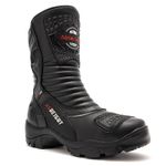 Bota Cano Alto Motociclista Couro Legitimo 9cm De Altura 952 
