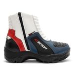 Bota motociclista com altura de até 9cm em couro legítimo solado preto AS-HEIGHT