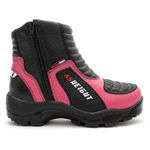 Bota motociclista com altura de até 9cm em couro legítimo solado preto AS-HEIGHT