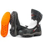 Bota Cano Alto Motociclista Couro Legitimo 9cm De Altura 952 
