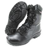 Bota militar de amarrar de couro legítimo na cor preta 280