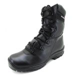 Bota militar de amarrar de couro legítimo na cor preta 280