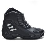 Bota motociclista cano médio em couro com refletivo - 279