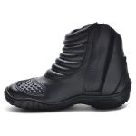 Bota motociclista cano médio em couro com refletivo - 279