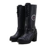Bota Motociclista Feminina 9401 Preto