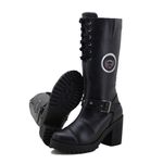 Bota Motociclista Feminina 9401 Preto