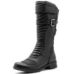 Bota motociclista feminina couro legítimo 9117