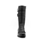 Bota motociclista feminina couro legítimo 9117