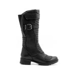 Bota motociclista feminina couro legítimo 9117