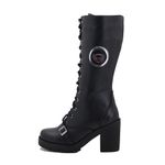 Bota feminina motociclista estilo roqueira 9402
