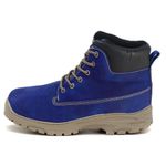 Coturno casual em couro nobuck 256 azul marinho