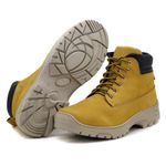 Coturno casual em couro Nobuck Mostarda 256