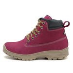 Coturno Feminino Couro Nobuck Pink 256