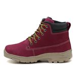 Coturno Feminino Couro Nobuck Pink 256