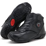 Coturno motociclista em couro legítimo preto 270