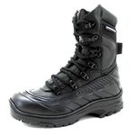 Coturno tático militar de couro Atron Shoes em couro preto 289