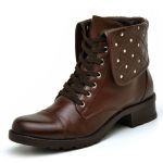 Coturno feminino couro legítimo 7502 café