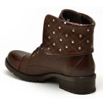 Coturno feminino couro legítimo 7502 café