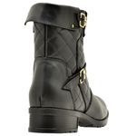 Coturno feminino cano baixo preto Atron Flex 9109
