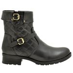 Coturno feminino cano baixo preto Atron Flex 9109