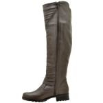 Bota cano super alto feminina estilo montaria em couro legítimo 9111 café
