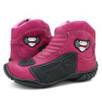 Bota para motociclista bordô com borracha 283