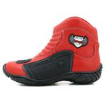 Bota para motociclista vermelha com borracha 283