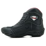 Bota para motociclista preta com borracha 283