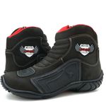 Bota para motociclista café com borracha 283