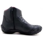 Bota motociclista em couro legítimo na cor preta semi impermeável 305
