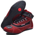 Tênis motociclista vermelho nobuck unissex 310 com chinelo estampado