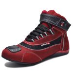 Tênis motociclista vermelho nobuck unissex 310 com chinelo estampado
