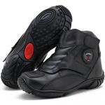Tênis bota motociclista couro preto unissex 270 com chinela estampada Atron Shoes