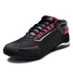 Tênis motociclista nobuck preto couro legítimo com refletivo 312 com chinelo Atron Shoes