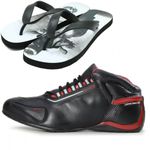 Tênis masculino motociclista semi impermeável 312 com chinelo de borracha estampado