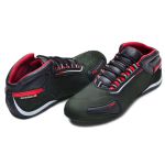 Tênis verde motociclista em nobuck cano baixo masculino 312 com chinelo de estampa