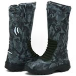 Bota caça e pesca cano alto em couro legítimo com camuflagem urbana 295 C.A 40183