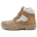 Coturno militar DUST Atron Shoes em couro legítimo na cor areia 245