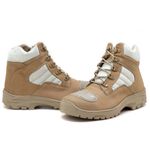 Coturno militar DUST Atron Shoes em couro legítimo na cor areia 245