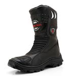Bota Motociclista Couro Legítimo Preta - 307
