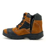 Bota motociclista e adventure trekking Atron Shoes na cor Castor 245