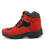Bota adventure trekking motociclista Atron Shoes na cor Vermelha 245