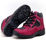 Bota adventure trekking e motociclismo em couro legíitmo na cor rosa 245