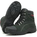 Coturno Adventure Atron Shoes Trekking em couro legítimo na cor verde 244 VALLENCE