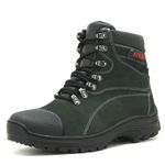 Coturno Adventure Atron Shoes Trekking em couro legítimo na cor verde 244 VALLENCE