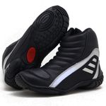 Bota motociclista Atron Shoes Refletiva em couro legítimo resistente a água nas cores preto e prata 279
